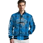 custom orlando magic bolt stripe blue varsity jacket best selling.webp
