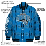 custom orlando magic bolt stripe blue varsity jacket best selling.webp
