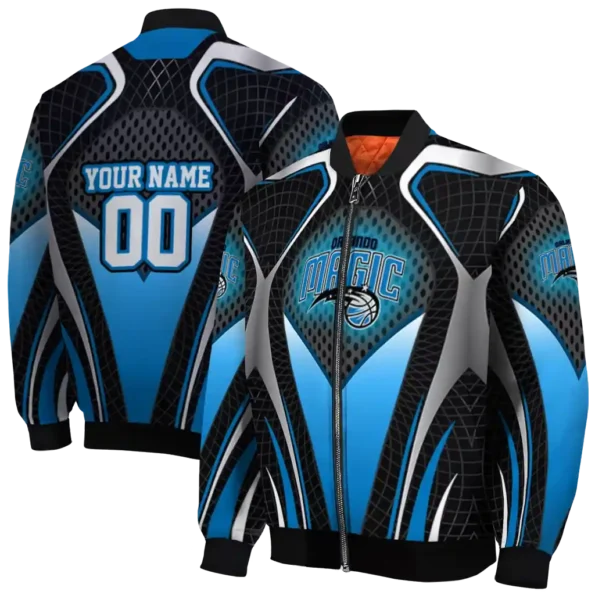 custom orlando magic mesh chest black bomber jacket fashion forward