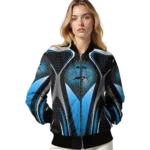 custom orlando magic mesh chest black bomber jacket best selling