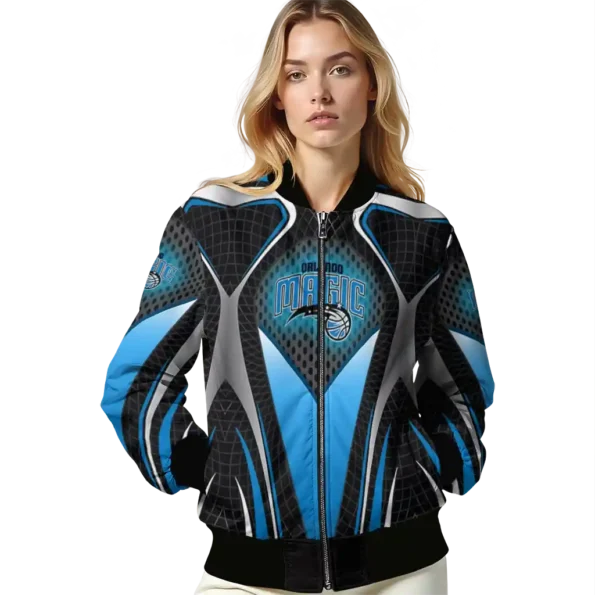 custom orlando magic mesh chest black bomber jacket latest model