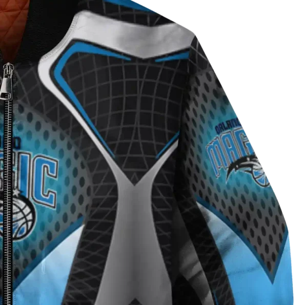 custom orlando magic mesh chest black bomber jacket premium grade