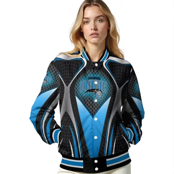 custom orlando magic mesh chest black varsity jacket latest model.webp