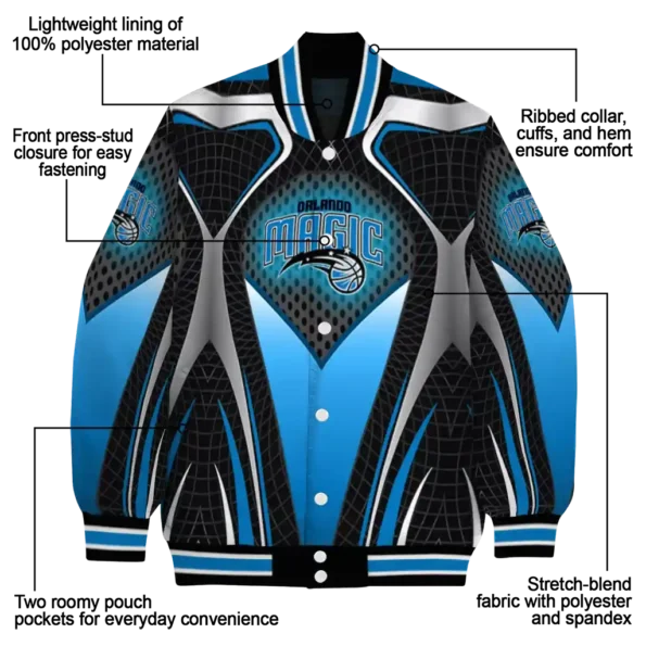 custom orlando magic mesh chest black varsity jacket new arrival.webp
