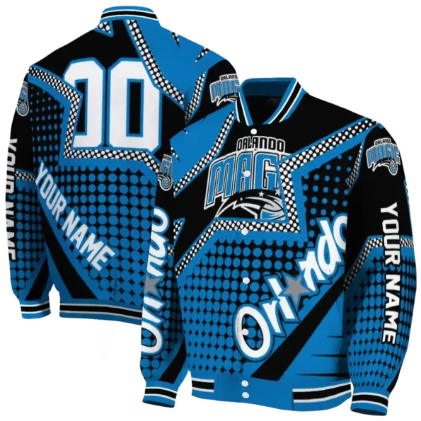 custom orlando magic star burst blue varsity jacket fashion forward.webp