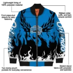 custom orlando magic winged blaze blue white bomber jacket best selling