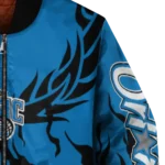 custom orlando magic winged blaze blue white bomber jacket best selling