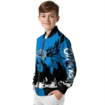 custom orlando magic winged blaze blue white bomber jacket best selling