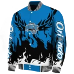 custom orlando magic winged blaze blue white varsity jacket best selling.webp