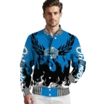 custom orlando magic winged blaze blue white varsity jacket best selling.webp
