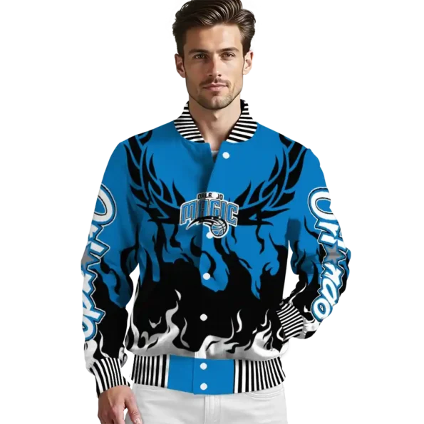 custom orlando magic winged blaze blue white varsity jacket high quality.webp