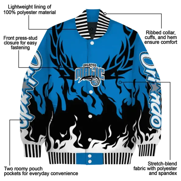 custom orlando magic winged blaze blue white varsity jacket new arrival.webp