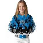 custom orlando magic winged blaze blue white varsity jacket best selling.webp