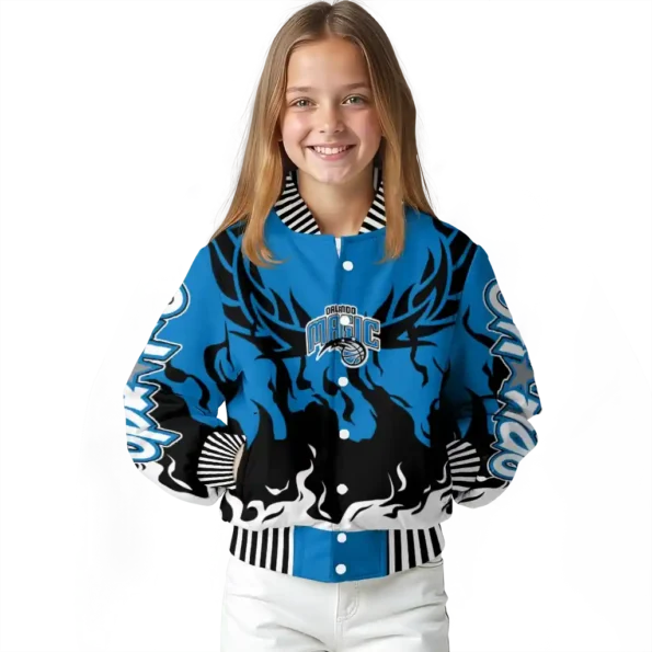 custom orlando magic winged blaze blue white varsity jacket top rated.webp