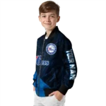 custom philadelphia 76ers hexagon mesh blue black bomber jacket best selling