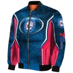 custom philadelphia 76ers power plate blue bomber jacket best selling