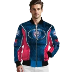 custom philadelphia 76ers power plate blue bomber jacket best selling
