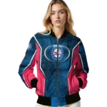 custom philadelphia 76ers power plate blue bomber jacket best selling