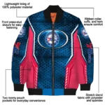 custom philadelphia 76ers power plate blue bomber jacket best selling