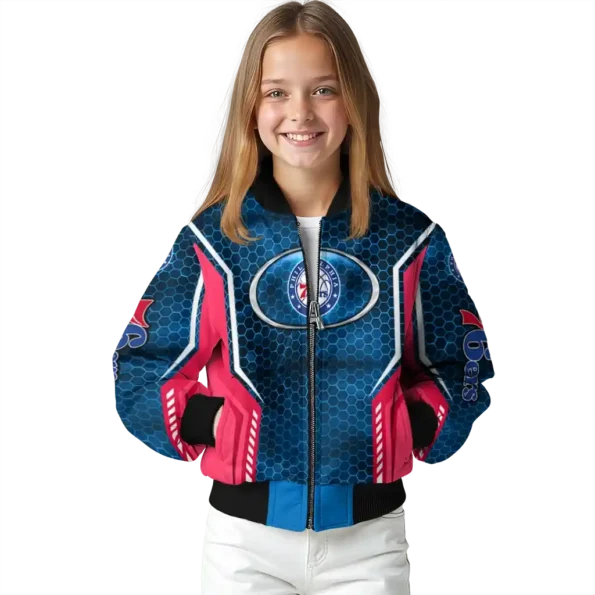 custom philadelphia 76ers power plate blue bomber jacket top rated