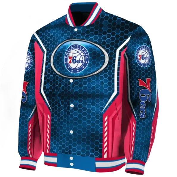 custom philadelphia 76ers power plate blue varsity jacket best selling.webp