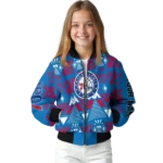 custom philadelphia 76ers pyramid shapes blue bomber jacket best selling
