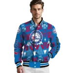 custom philadelphia 76ers pyramid shapes blue varsity jacket best selling.webp