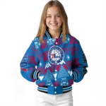 custom philadelphia 76ers pyramid shapes blue varsity jacket best selling.webp