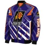 custom phoenix suns chevron angles purple bomber jacket best selling