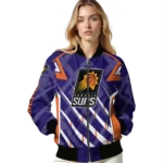 custom phoenix suns chevron angles purple bomber jacket best selling