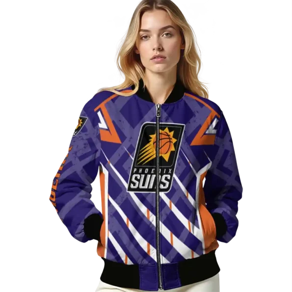 custom phoenix suns chevron angles purple bomber jacket latest model