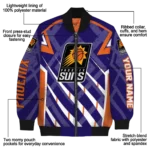 custom phoenix suns chevron angles purple bomber jacket best selling