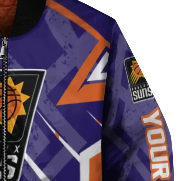 custom phoenix suns chevron angles purple bomber jacket premium grade