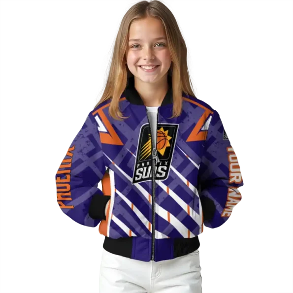 custom phoenix suns chevron angles purple bomber jacket top rated