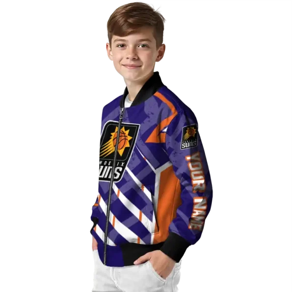 custom phoenix suns chevron angles purple bomber jacket trendy
