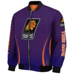 custom phoenix suns chevron arrow purple bomber jacket best selling
