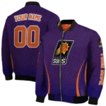 custom phoenix suns chevron arrow purple bomber jacket best selling