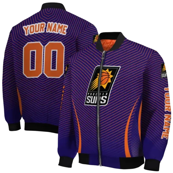 custom phoenix suns chevron arrow purple bomber jacket fashion forward