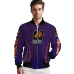 custom phoenix suns chevron arrow purple bomber jacket best selling