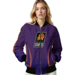 custom phoenix suns chevron arrow purple bomber jacket best selling