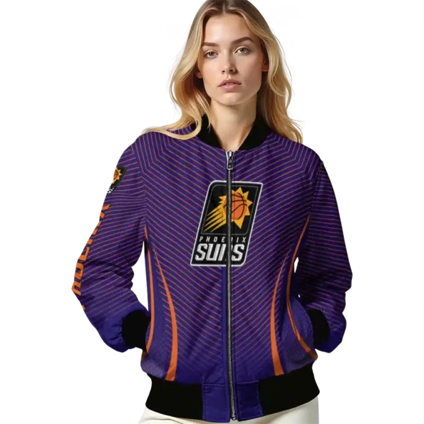 custom phoenix suns chevron arrow purple bomber jacket latest model