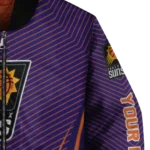 custom phoenix suns chevron arrow purple bomber jacket best selling