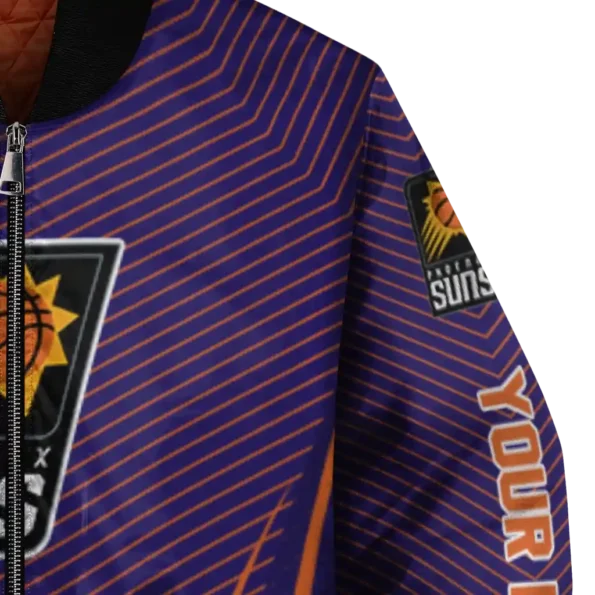 custom phoenix suns chevron arrow purple bomber jacket premium grade