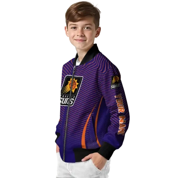 custom phoenix suns chevron arrow purple bomber jacket trendy