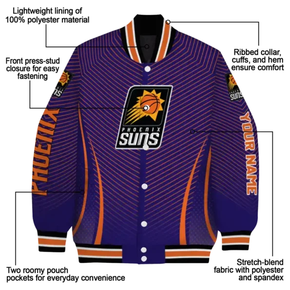 custom phoenix suns chevron arrow purple varsity jacket new arrival.webp