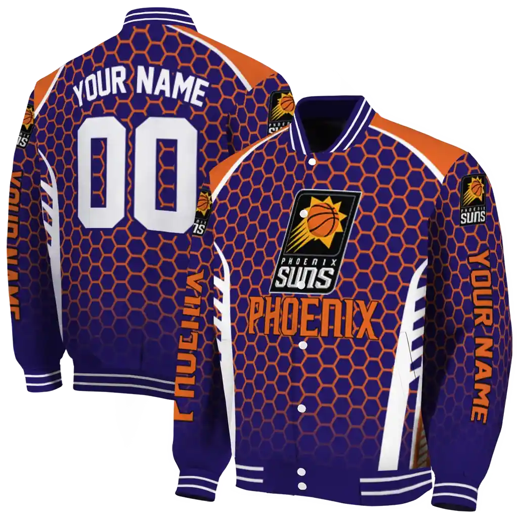 custom phoenix suns hexagon grid purple varsity jacket fashion forward.webp custom phoenix suns hexagon grid purple varsity jacket fashion forward.webp