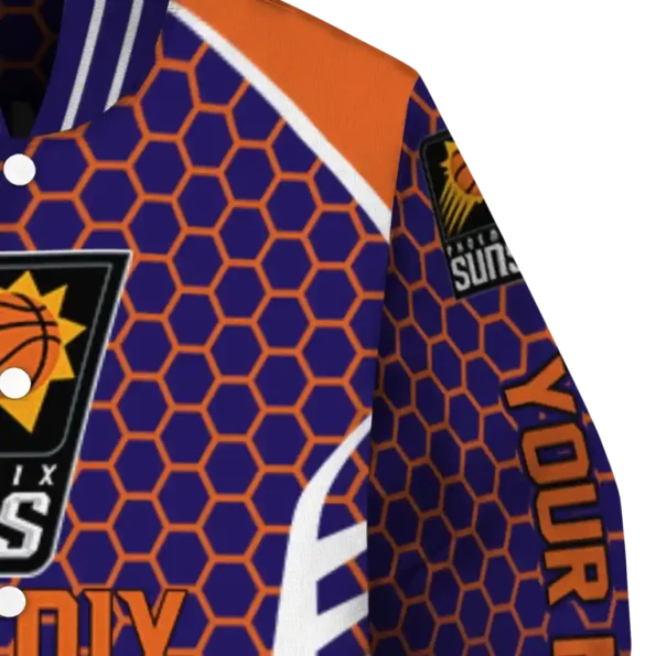 custom phoenix suns hexagon grid purple varsity jacket premium grade.webp