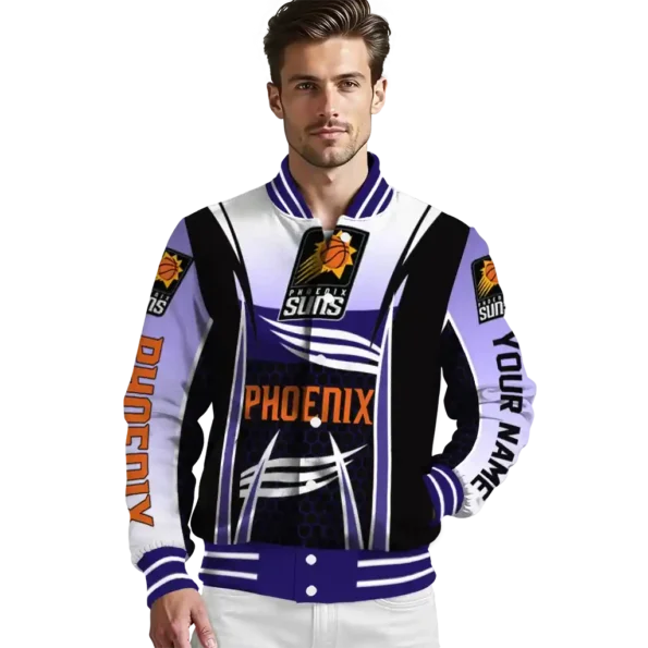 custom phoenix suns mesh effect purple black varsity jacket high quality.webp