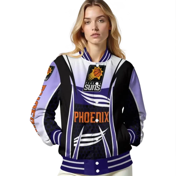 custom phoenix suns mesh effect purple black varsity jacket latest model.webp