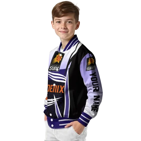 custom phoenix suns mesh effect purple black varsity jacket trendy.webp
